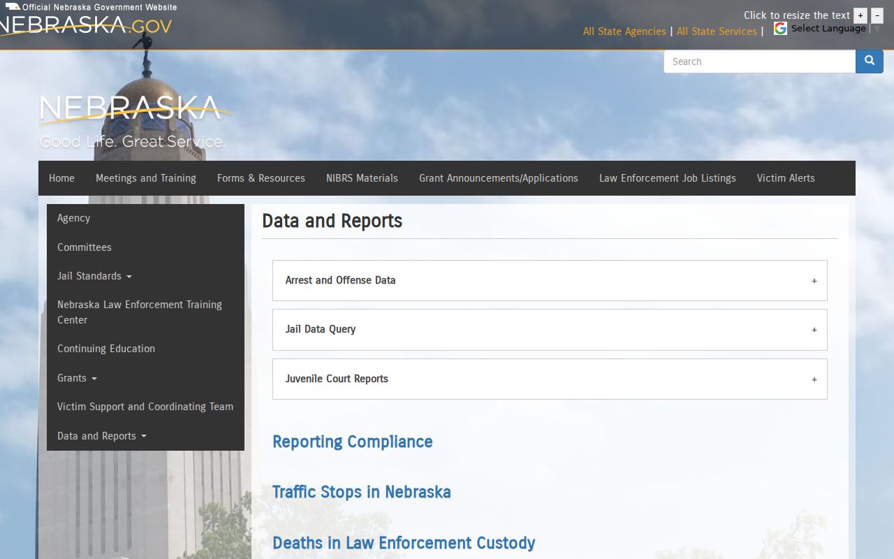 Butler County arrest history research through Nebraska jail data reports