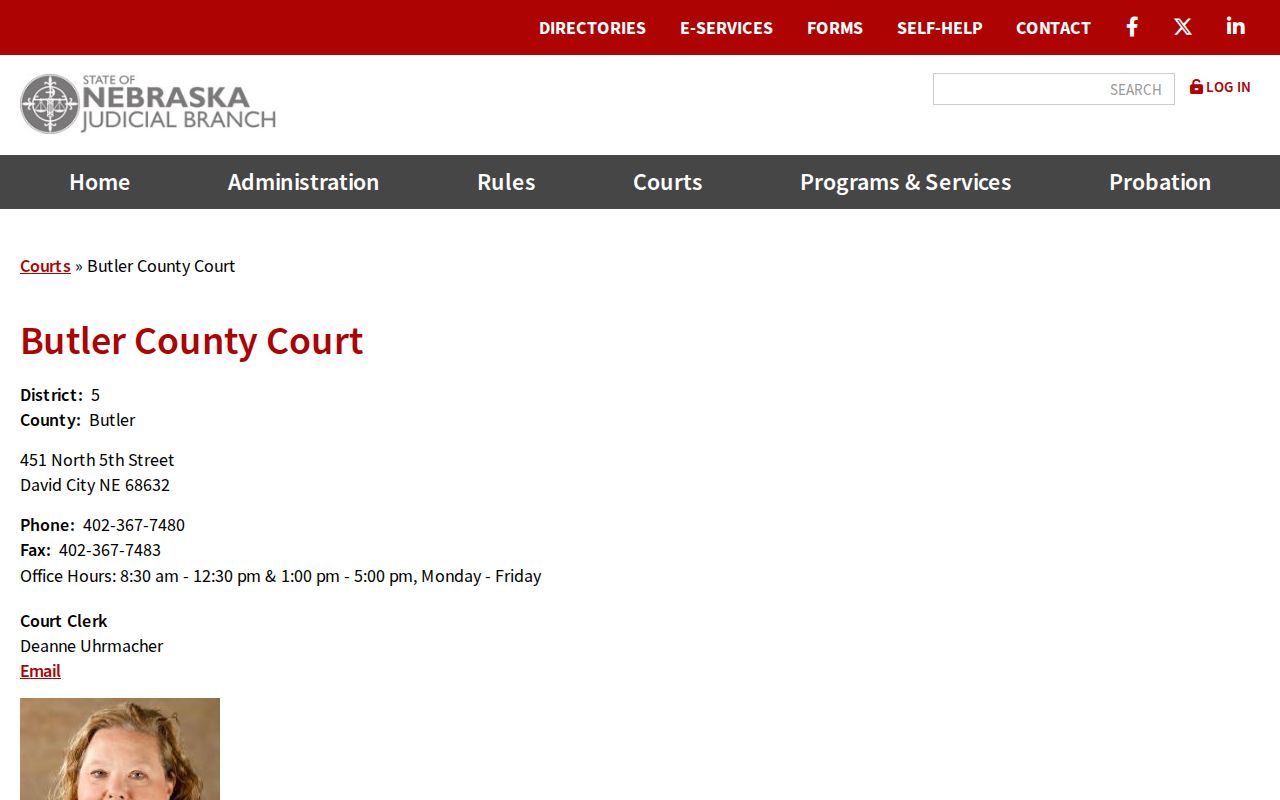 Butler County criminal court cases County Court information