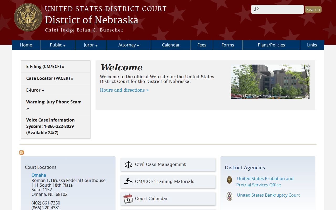 Butler County criminal court cases federal District of Nebraska source