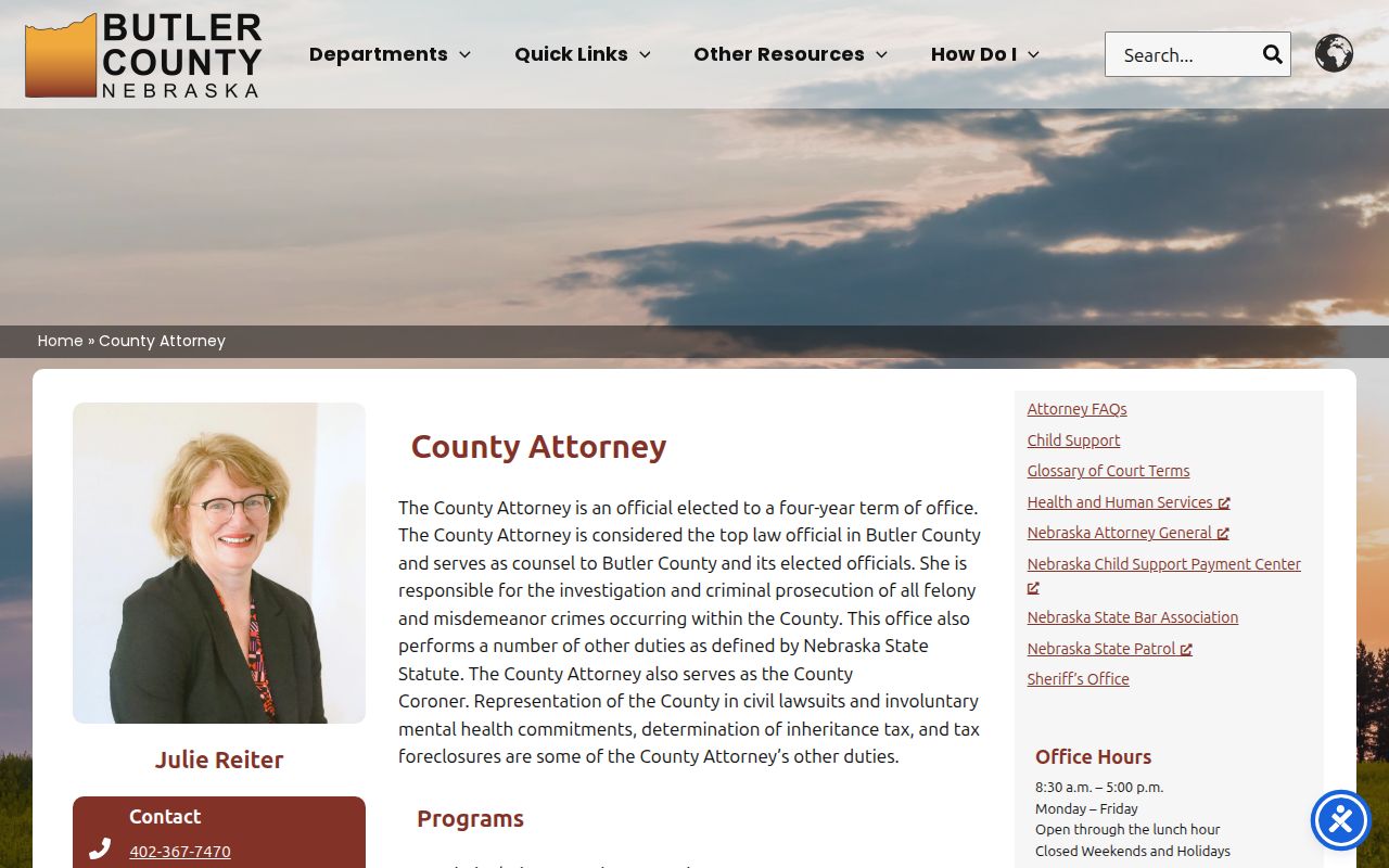 David City criminal case routing through the Butler County Attorney