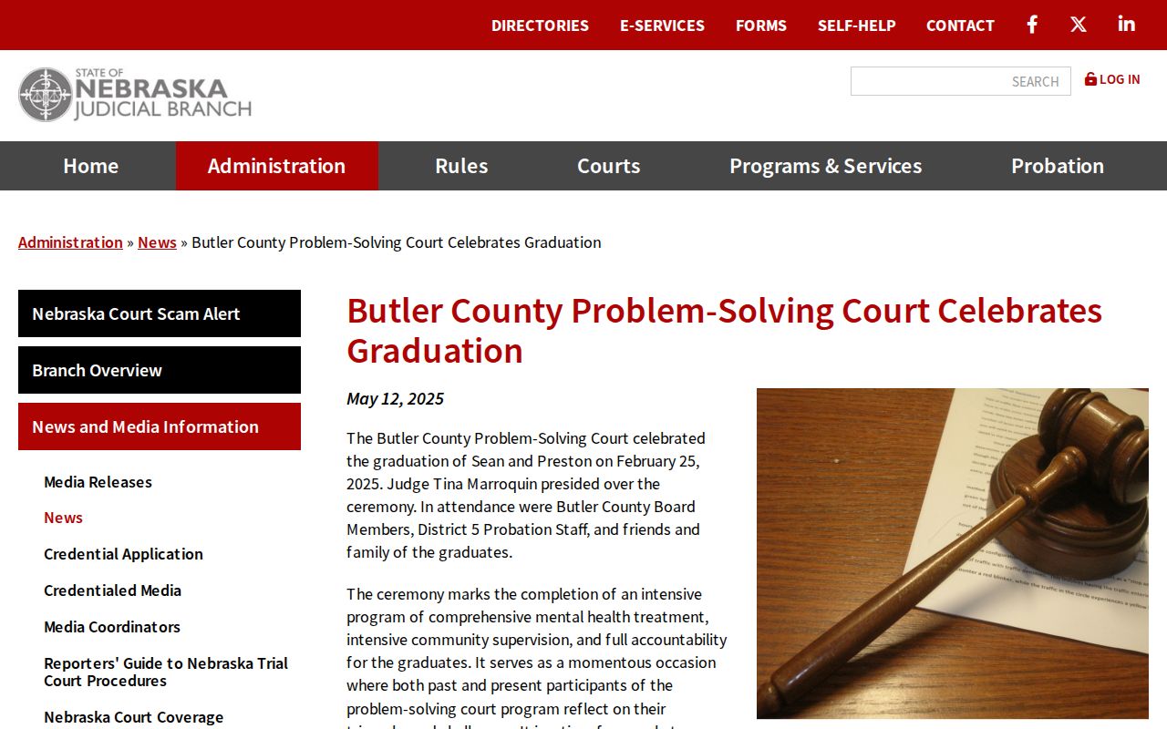 Butler County criminal court records problem-solving court graduation